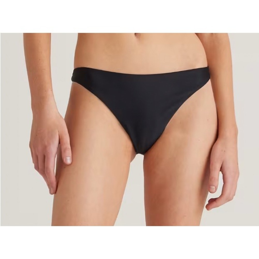 NEW Quince Italian Low-Rise Bikini Bottom Black Size Small Beach Surf Summer